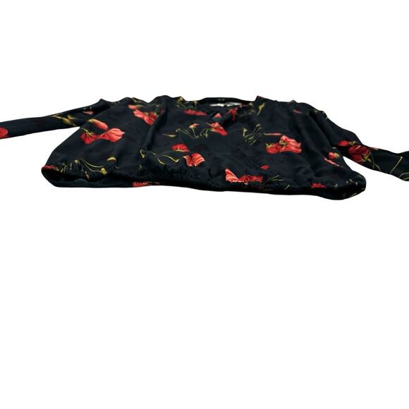 Collective Concepts Aimee Surplice Tie Sleeve Blouse Floral Romantic Women’s XLP - Picture 6 of 11